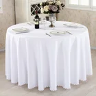 Round Table Cloth White Tablecloth Round Round Tablecloth Camping Solid Color Table Cloth Beige Hotel Party Wedding Tablecloth Dining And Coffee Table Cover