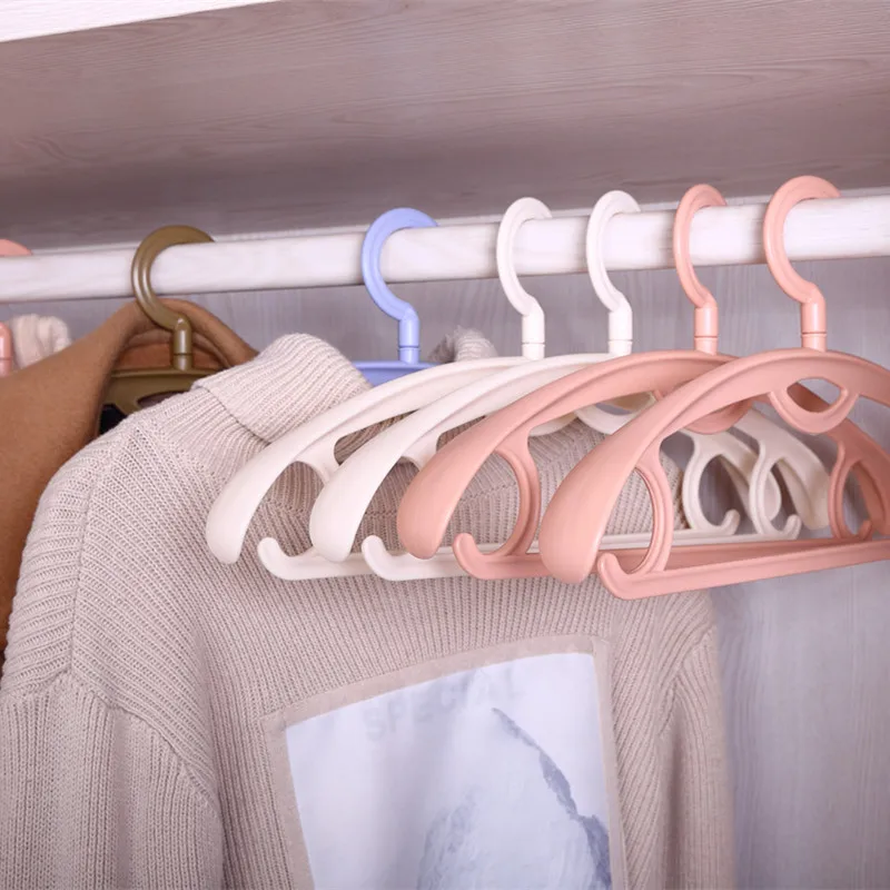 Plastic Hanger Home Clothes Towel Hangers For Coats and Pants Coat Clothes Plastic Hanger Rotatable