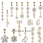 Belly Ring Unique Belly Piercing Variety Gold Dangle Navel Ring