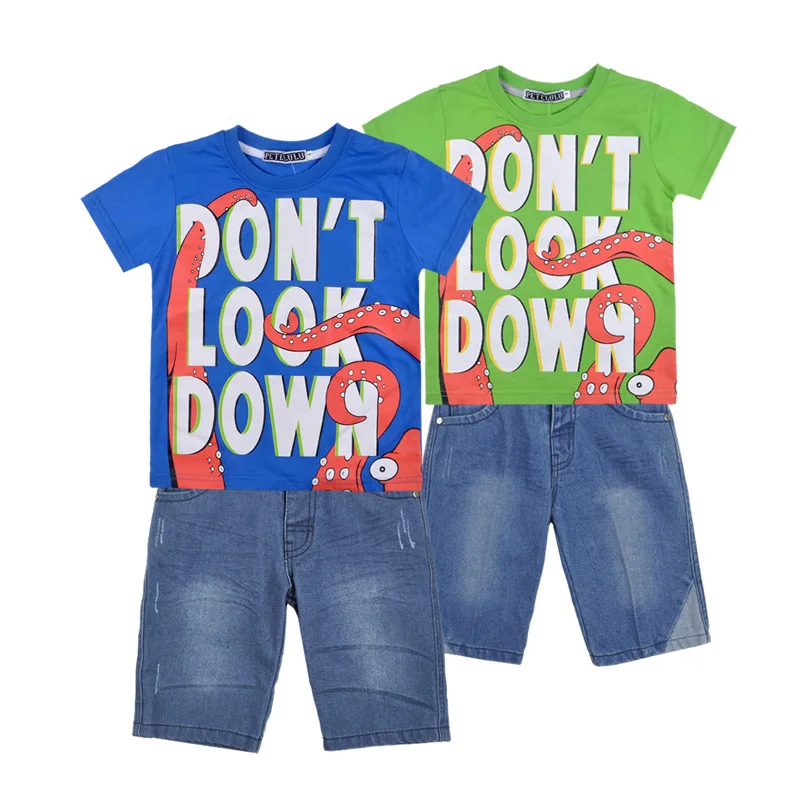 Summer Kids Short Tshirt Short Jeans 
