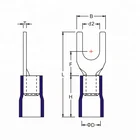 Terminal Type Lug Vinyl Insulated Spade Terminal U Type Cable Lug