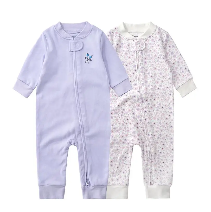 manufacturer Newborn pajama set 2-Piece  bay sleeping suit set  with printing pajamas without foot