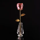 Crystal Crystal Beautiful Red Crystal Rose Flower For Wedding Gift Souvenir