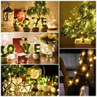Copper 10M 100Leds Waterproof Silver Copper Wire String Fairy Lights Battery With 8 Keys Remote