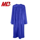With Tassel Graduation Caps And Gowns Factory Adult Shiny Royal Blue School Graduation Cap Gown With Tassel