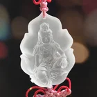 Pendant Liuli Glass Buddhism Kwan Yin Car Charm Hanging Pendant For Car Decoration
