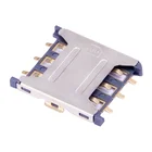 Sim Card Phone Sim Card Socket Nano Sim 6Pin Push-Pull Type Card Slot Holder Connector Mobile Phone Card Slot Socket