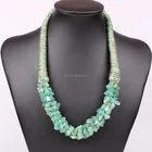 Nature Stone Gem Wholesale Women Beautiful Multi Strands DIY Statement Nature Stone Gem Detritus Loose Beads Necklace