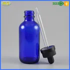 Round 60 Ml Glass Dropper Bottle Amber Boston Round Glass Pipette Bottle 60 Ml E Liquid Bottle Dropper Blue