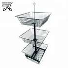 Muti-layers Foldable Supermarket Store Metal Promotional Storage Display Shelf