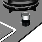 Burners Stove New Style 2000W Double Burners Buitl-in Induction Cooker With Touch Control And Gas Stove With Knob Control