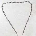 Rosary Silver High Quality Rhodium Plated Rosary Sterling Silver Rosary With Cross And Ceterpiece Wholesale