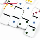 Plastic Dominoes Box Dominoplastic Can Custom Brand And Packing Plastic Double 6 Dominoes Blocks Game Toy With Box Set Comprising Of 28