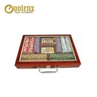 Display travel handy gift set poker chip set with wood case