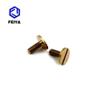 Customized Brass Flat Head Slotted Shoulder Screw In China