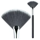 Fan Brush Makeup Fan Makeup Brush Promotional Cheap 3 Color Disposable Synthetic Fan Brush Small Makeup Brush