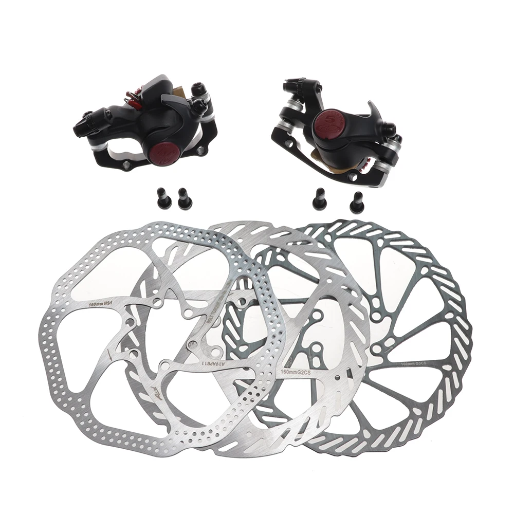 Avid BB5 Disc Brake+Avid Heat Shedding HS1 Rotors+OEM Jagwire Kit--Mountain Bike 