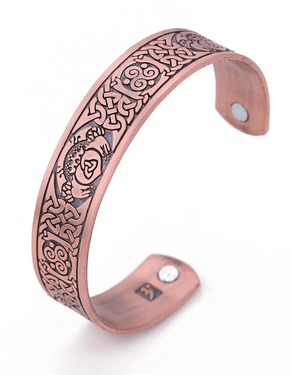 Antique engraved copper bracelet