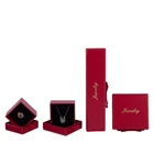 Earrings Wedding Hot Sale Custom Logo Printing Upscale Black Necklace Ring Earrings Box Wedding Paper Jewelry Case