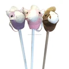 With Plush Animal 2017 NEW FASHION CHINA WHOLESALE 75CM CUSTOMIZED BABY PLUSH HOBBY ANIMAL Horse HEAD ON STICK WITH MUSIC GALLOP SOUND