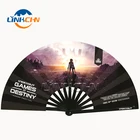 Customized Fan Printed Custom Printed 13 Inch Large Folding Fan For Event