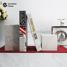 Natural White Marble Stone Decorative Art Couple Bookends For Book Accessory