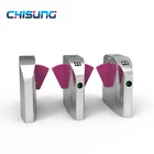 Price Wing Manufacture Turnstiles Chisung Flap Turnstile Price Automatic Wing Barrier With Rfid Card