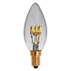 Dimmable Spiral Yes Bulbs Led Filament Dimmable Flexible Filament LED Bulb Candle C35 Spiral 2W Smoky Grey