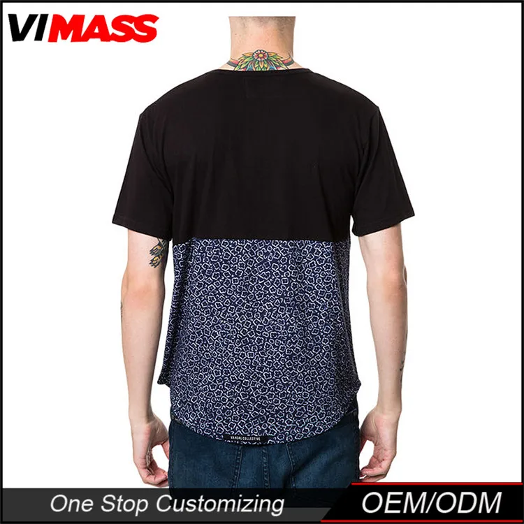 Wholesale 100% Cotton Oversized 6xl Plus Size T Shirt Two Tone T Shirt Designer Men Plain Cotton T Shirt