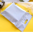 custom 25*35+4 poly shopping handle mailing bag