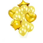 Party City Latex Balloons Nicro Wholesale 14pcs China Party City Gold Star Heart Shape Foil Balloons Latex Free Balloon