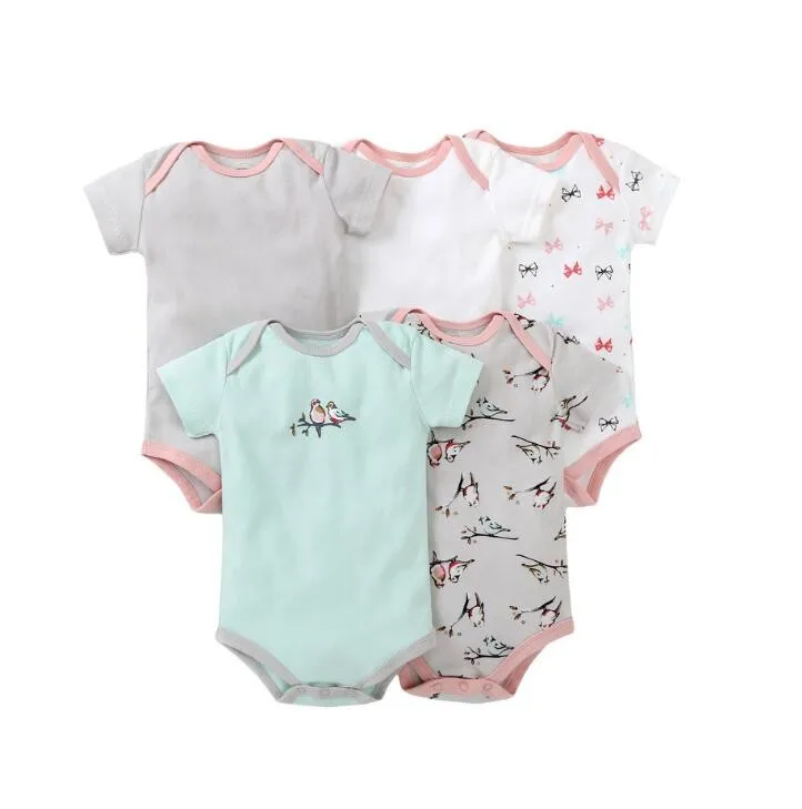 manufacturer OEM High Quality cheaper baby onesie wholesale girl bodysuit logo customized baby onesie custom printed