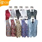 Waistcoat Mens Waistcoat Vest Custom Latest Design Classic Vest For Men Casual Formal Waistcoat Paisley Vest Suit Slim Paisley Embroidered Custom Waistcoat