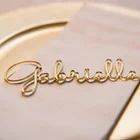 Names Gold Personalized Acrylic Laser Cut Names Gold Place Cards Wedding Party Table Signs Invitation