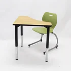 School Desk School Sets Specific Use And Metal Material Double Desk And Chair
