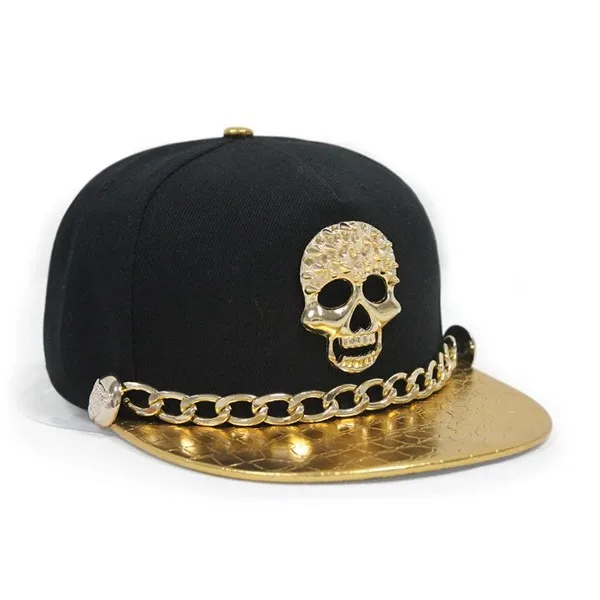 InterestPrint Skulls and Toxic Signs Unisex Hip Hop Snapback Hats