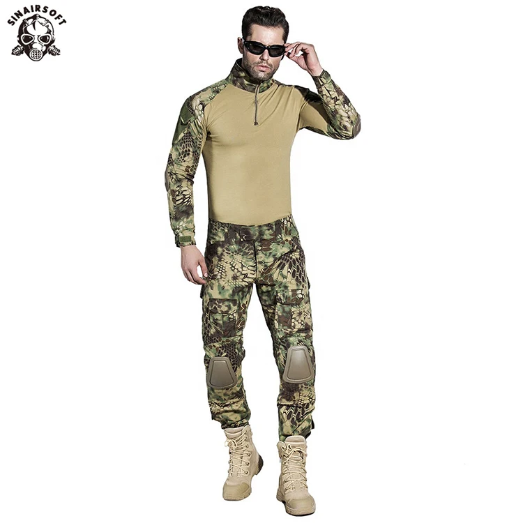 Military Tactical Airsoft Combat Hunting Mens BDU Uniform Suit Shirt w/ Belt TYP 