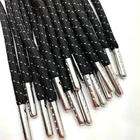 Cords Hoodie String Factory Custom 5mm Polyester Reflective String Drawstring Cords Hoodie Strings With Custom Logo Tips