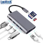 Usb 8 In 1 USB Type C Hub Adapter Aluminum With 4K HD MI