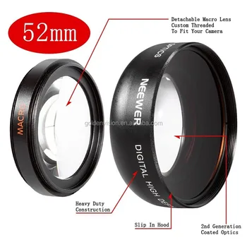0.45x 52mm Wide Angle Lens with Built-in Macro lens for Extreme Close-Up Shots for Nikon D90, D3000, D3100, D3200, D5000, D5100,