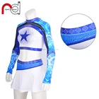 Uniform AB Crystal Design Your Own Crop Top RED Cheer Leader Custom Cheerleading Uniform