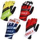 Motocross Glove Wearable Microfiber Fabric Full Finger Bike Gloves Sublimation Printing Motocross Gloves