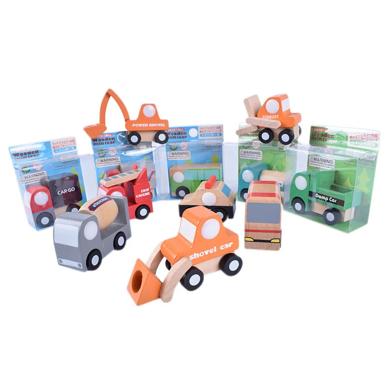 wooden town vehicles set