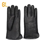 Deer Skin Men Fur Gloves Custom Mens Thick Genuine Deer Skin Fur Lined Warm Driving Leather Gloves
