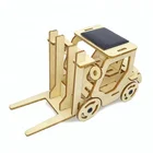Wooden Forklift Puzzle Solar Powered Toy Car