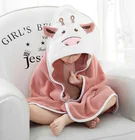 Customized organic cotton newborn baby bath hooded towel