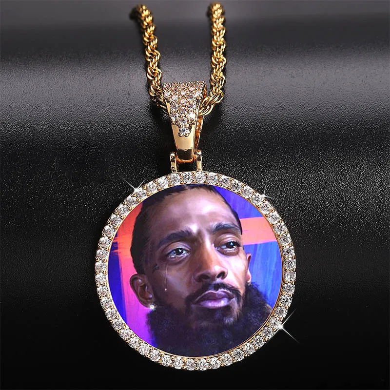 custom made photo medallions necklace for men