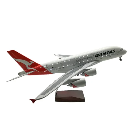 STUNNNG QANTAS LARGE PLANE BOEING A380 1:150 AIRPLANE APX 45cm 1.5' SOLID RESIN 