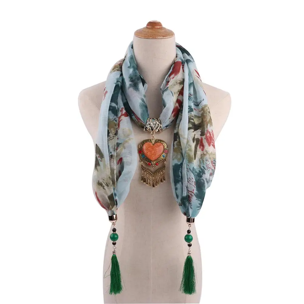 pendant scarf scarf jewelry scarf