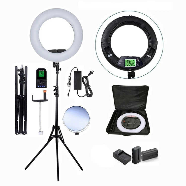 18'' 96W Dimmable LED Ring Light Studio Photography Lamp For Makeup PhoneSelfie